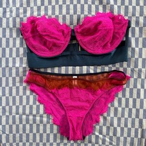 Dora Larsen Strapless Natalie Bra and Bikini Set 36B and Size 4